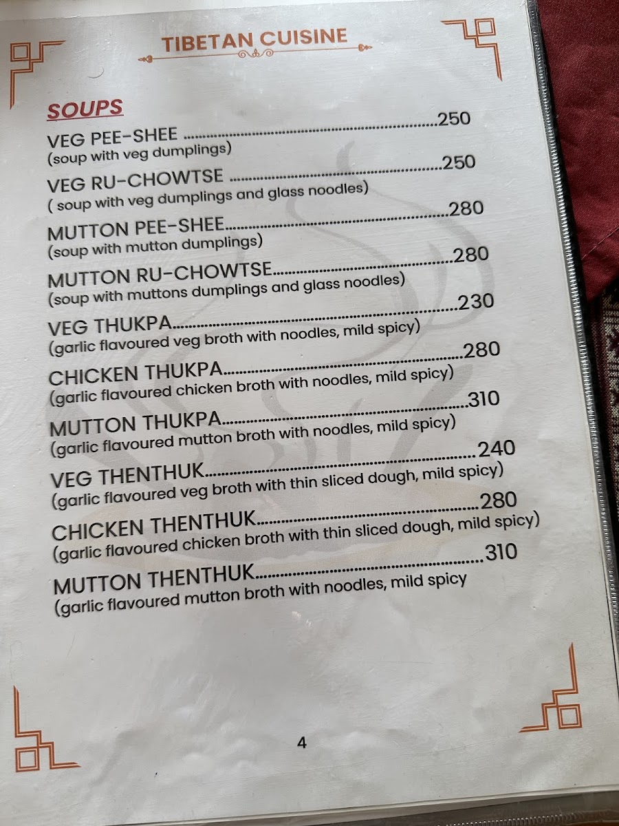 Menu The Tibetan Kitchen-4